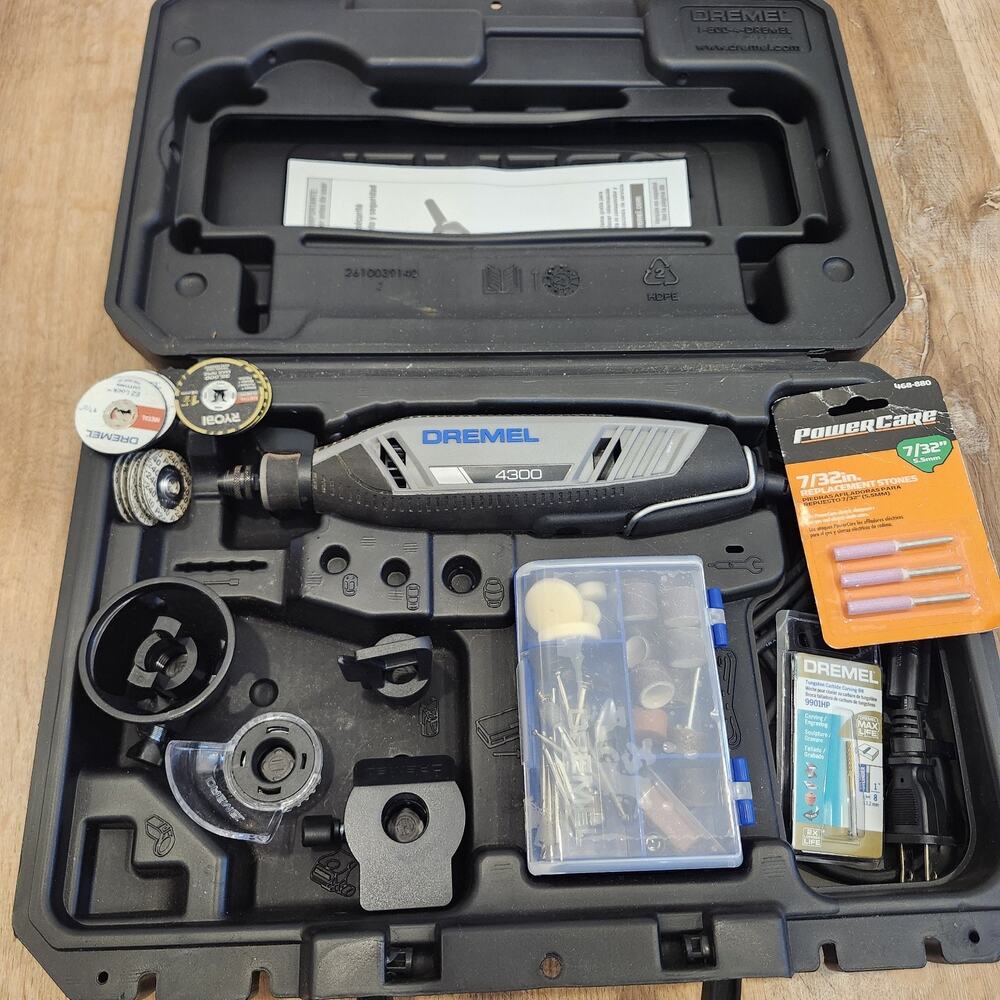 Dremel 4300-5/40 High Performance Rotary Tool Kit with LED Light- 5 Attachments+